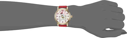 Vista 2 de Disney Minnie Mouse - Reloj analógico de cuarzo para adultos Rojo Movimiento de cuarzo
