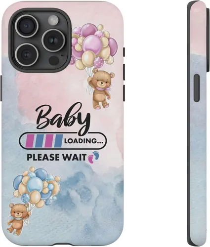 Vista 43 de Cute Baby Loading Phone Case for iPhone Models and Variants - Sweet Maternity Phone Cover for Pregnancy Reveal or Baby Shower
