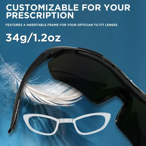 Vista 6 de Cycling Sunglasses for Men Women Youth, Wrap Around Sports Sunglasses for Running Climbing Bike Baseball Softball Golf