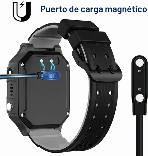 Vista 3 de Cargador universal para reloj inteligente, magnético, accesorios de reloj inteligente de 2 pines de 0.300 in, cable de cargador magnético