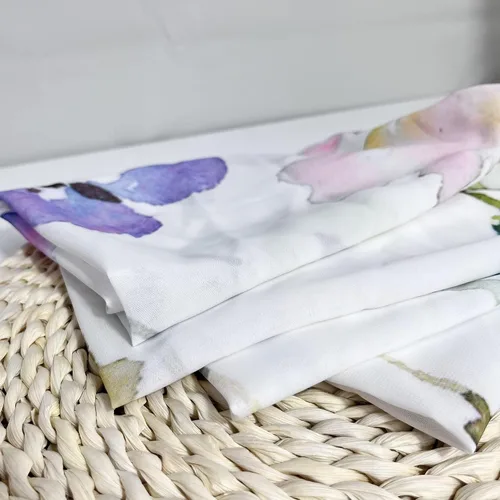 Vista 5 de Cortinas de hojas florales Fereyis para sala de estar de 63 pulgadas de largo, juego de 2 paneles, elegantes cortinas azul y rosa con flores