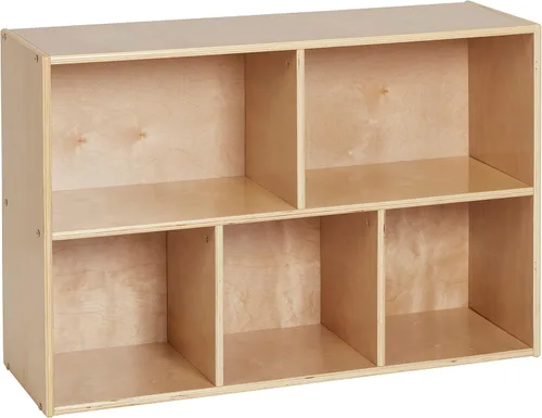 Vista 14 de ECR4Kids Streamline - Armario de almacenamiento de 5 compartimentos de una cara, 24 pulgadas, muebles para niños, gris lavado