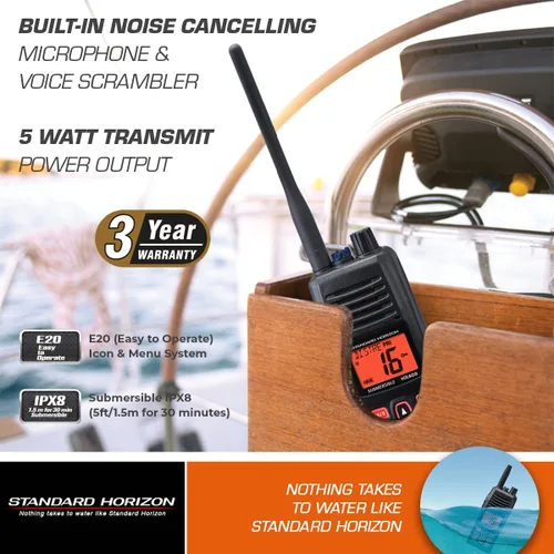Vista 6 de Standard Horizon HX400IS - Radio VHF portátil intrínsecamente segura
