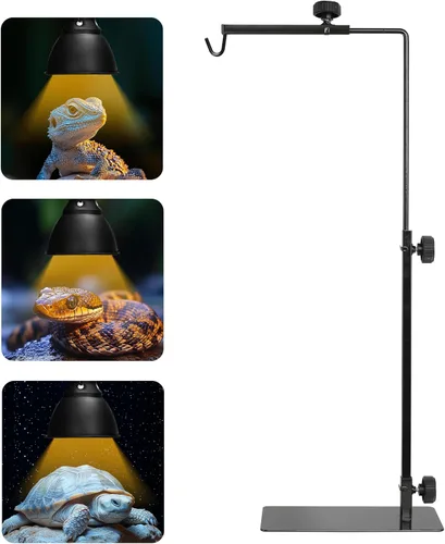 Vista 8 de Simple Deluxe Lámpara de doble reptil, tapa de lámpara reflectora de aluminio, lámpara combinada de iluminación térmica, soporte de bombillas