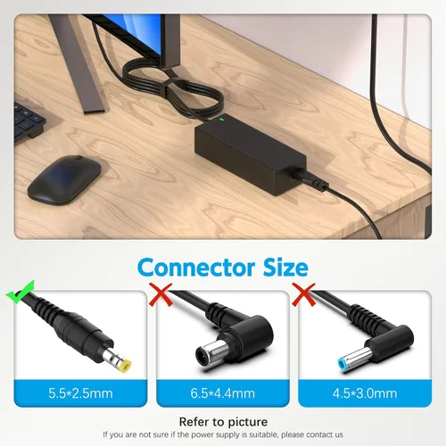 Vista 5 de Cable de alimentación de 12 V compatible con monitor Dell de 22 pulgadas, 23 pulgadas, 24 pulgadas, 27 pulgadas, S2316H, S2316M, S2340L, S2340M