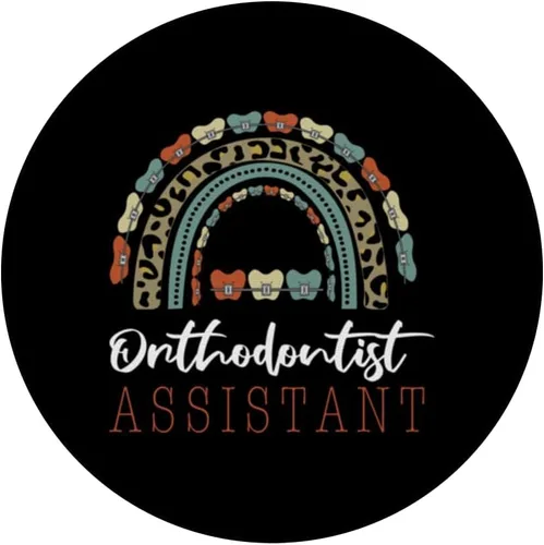 Vista 3 de Orthodontic Assistant Rainbow braces Ortho Orthodontist PopSockets Adhesive PopGrip