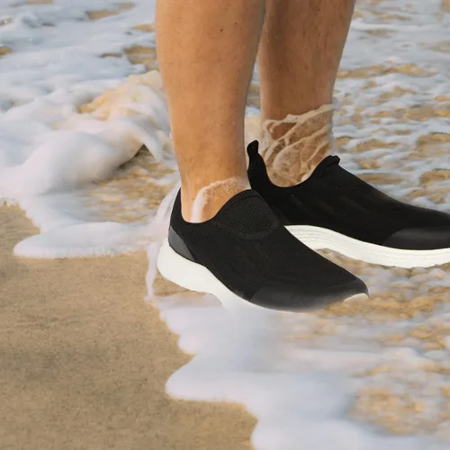 Vista 7 de Zapatos acuáticos para hombre, zapatos acuáticos de secado rápido, zapatos de meter para playa, natación, río, piscina, lago, senderismo, kayak