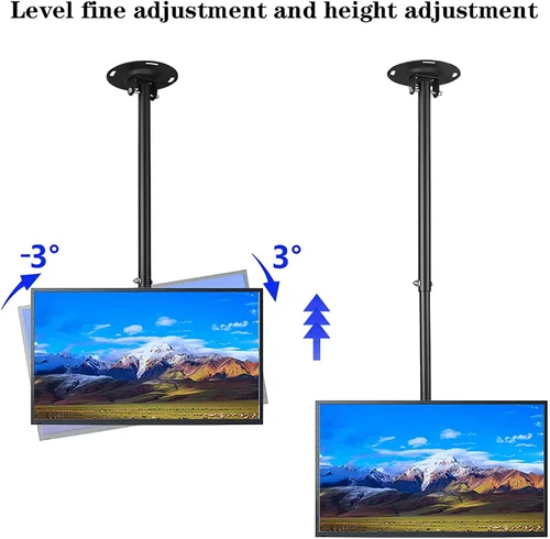 Vista 3 de TV Stand tv Wall Mount Adjustable Height TV Ceiling Mount, for 32 to 60 Inch TV Swivel and Tilting Bracket, Multiple Patterns(1m)