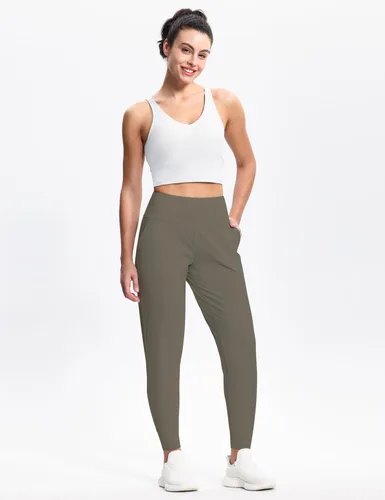 Vista 6 de Dragon Fit - Pantalones deportivos para mujer, con bolsillos, cónicos, de tiro alto, para yoga, entrenar, descansar