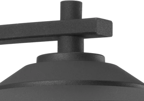 Vista 4 de Progress Lighting P6077-3130K9 Craftsman/Mission One Wall Lantern de la colección Format en acabado negro, accesorio de iluminación de 6.13 pulgadas