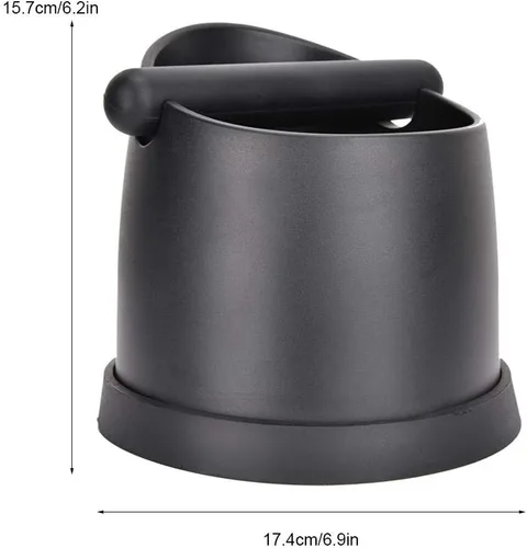 Vista 2 de Fdit Café Knock Out Box Cubo de café de plástico ABS grande Café expreso molido antideslizante Espresso Dump Bin (negro)