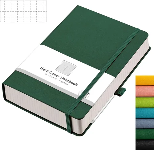 Vista 32 de AHGXG Cuaderno de papel cuadriculado - Cuaderno de papel de cuadrícula tamaño A4 grande 8.5''×11'', 320 páginas de diario grueso, papel cuadriculado