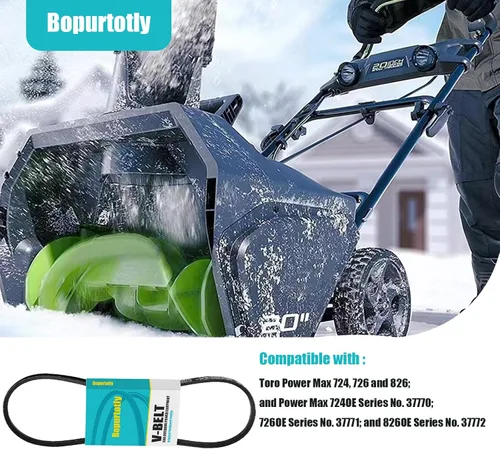 Vista 5 de Correa de transmisión de taladro para soplador de nieve 120-3892 para Toro Power Max 826 726 724 37770 37771 37772 (1/2"x41")