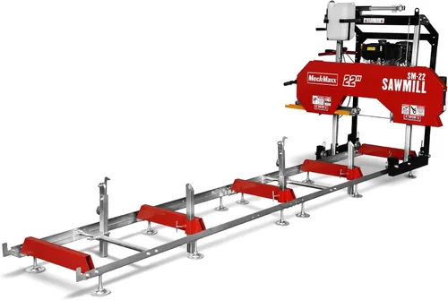 Vista 15 de MechMaxx Aserradero portátil de 22", longitud de pista de 13', ancho