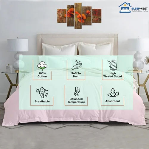Vista 4 de SLEEP-NEST Funda de edredón extragrande tamaño King de 128 x 120 pulgadas, funda de edredón de lujo de 1 pieza, 600 hilos, funda de edredón 100%
