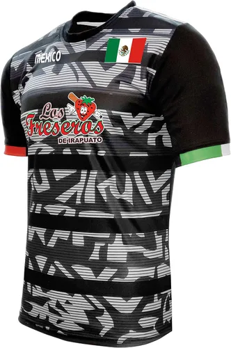Vista 2 de Jersey México Los Freseros de Irapuato 100% Poliéster BlackGrey_Hecho en México