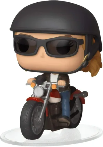 Vista 2 de Funko Pop! Ride Marvel: Captain Marvel - Carol Danvers en juguete de motocicleta, estándar, multicolor