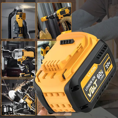 Vista 7 de Bonacell Paquete de 2 baterías de repuesto de 9.0Ah para Dewalt 20/60V Max Flexvolt compatible con Dewalt 20/60 voltios batería DCB112 DCB609 DCB606