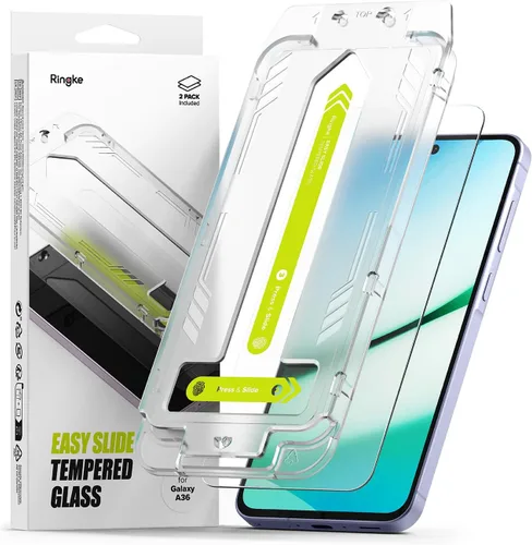 Vista 14 de Ringke Vidrio templado Easy Slide [súper fácil de instalar] compatible con Samsung Galaxy S24 FE, protector de pantalla, compatible con fundas