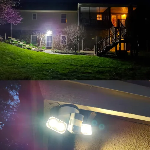 Vista 9 de SANSI Luces Exteriores con Sensor de Movimiento de 28W 3500LM, Reflectores Exteriores con Sensor de Movimiento, Luces de Seguridad Detector con 4