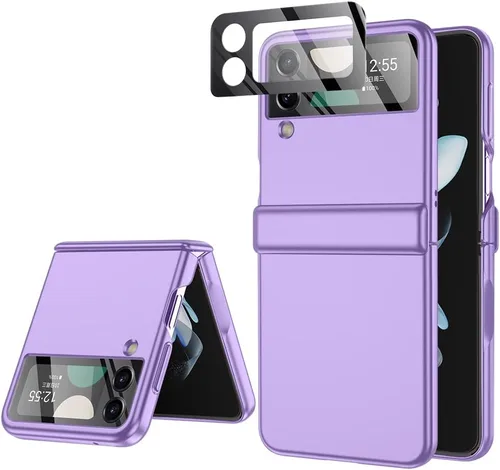 Vista 10 de Funda para Samsung Z Flip 4: [Protección completa de bisagra] Funda delgada para teléfono con protección de pantalla incorporada, protección