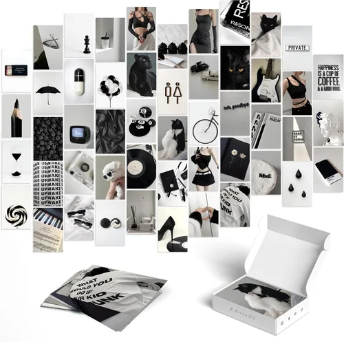 Vista 48 de Y2K BOO Kit de Collage de Pared Dark Academia - 50 Fotos Clásicas y Misteriosas de 4"x6" para Decoración de Dormitorio, Regalo para Chicas
