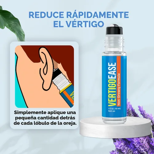 Vista 3 de Basic Vigor Vertigo Ease Roll-On (0.3 onzas líquidas) - Soporte natural y de acción rápida para vértigo y mareos con lavanda, jengibre, incienso