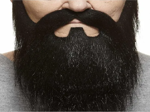 Vista 31 de Mustaches Self-Adhesive Stick On Fake Handlebar for Adults Negro