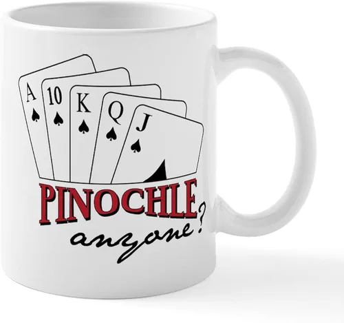 Vista 70 de CafePress Euchre Champ Mugs Taza de café de cerámica de 11 oz (11.0 fl oz)