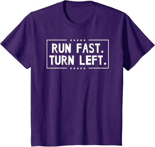 Vista 63 de Run Fast Turn Left - Camiseta para correr de pista y campo