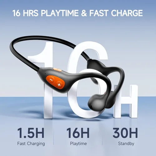 Vista 2 de Auriculares de oído abierto, auriculares de conducción ósea Auriculares de traducción AI