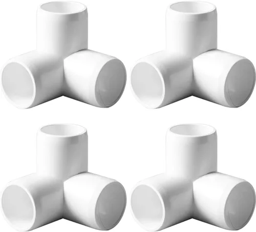 Vista 20 de Accesorio en T de PVC de 1", Conector de Codo de 3 Vías, Codo de 90 Grados con Salida Lateral Grado Muebles, Accesorios de Esquina de PVC