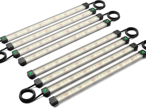 Vista 9 de VIVOSUN Lumaray - Barras de luz LED de crecimiento de 16 pulgadas (4 bares), iluminación lateral de espectro completo con 60% de luz roja de hasta
