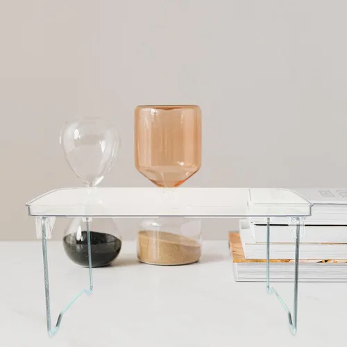 Vista 8 de BESTonZON Escritorio transparente para computadora portátil para cama, bandeja de cama de acrílico, mesa de escritorio, bandeja de desayuno