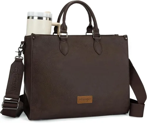 Vista 15 de Wrangler - Bolsa de mano para computadora portátil para mujer, 15.6 Negro