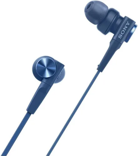 Vista 7 de Sony MDRXB55AP Auriculares intraurales con cable y graves extra con micrófono para llamadas telefónicas, Negro Azul