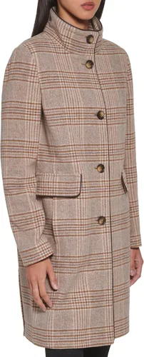 Vista 3 de DKNY Chaqueta de lana elegante con cuello alto para mujer
