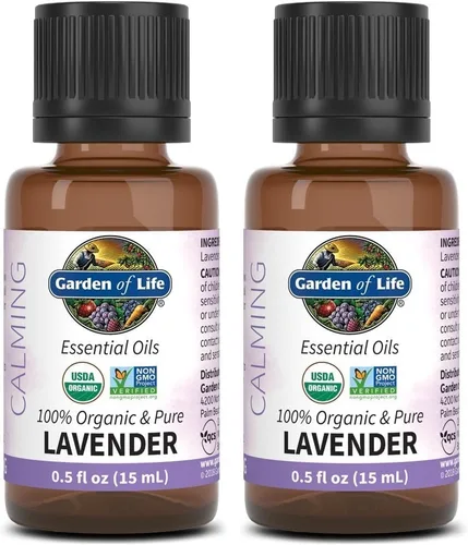 Vista 8 de Garden of Life Aceite Esencial, Lavanda 0.5 fl oz (15 mL), 100% Orgánico USDA & Puro, Limpio, Sin Diluir y Sin GMO - para Difusor, Aromaterapia