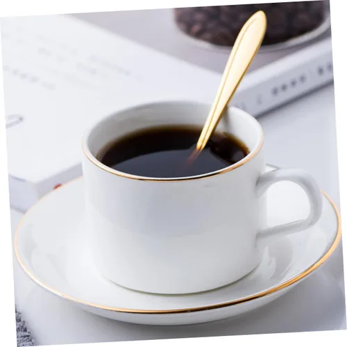 Vista 8 de Homoyoyo Juego de tazas de café taza de té chino, vasos de oro, juegos de vajilla de cerámica, taza de té británica, tazas de café de porcelana