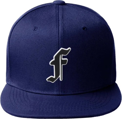 Vista 257 de Daxton Gorra clásica con visera de billete plano con letras del alfabeto inglés antiguo de la A a la Z