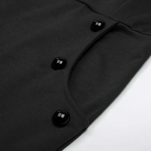 Vista 5 de GRACE KARIN - Vestido tubo de manga corta para mujer, vestido entallado con cinturón y bolsillo para negocios, cócteles o funerales