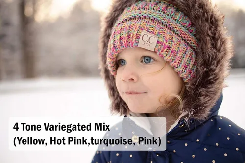 Vista 6 de Funky Junque Gorro de invierno para niños, tejido, acanalado