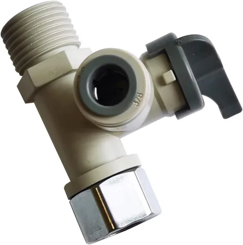 Vista 4 de YZM Filtros de agua RO Adaptador de agua de alimentación de 1/2" a 1/4" válvula de bola grifo grifo de alimentación ósmosis inversa