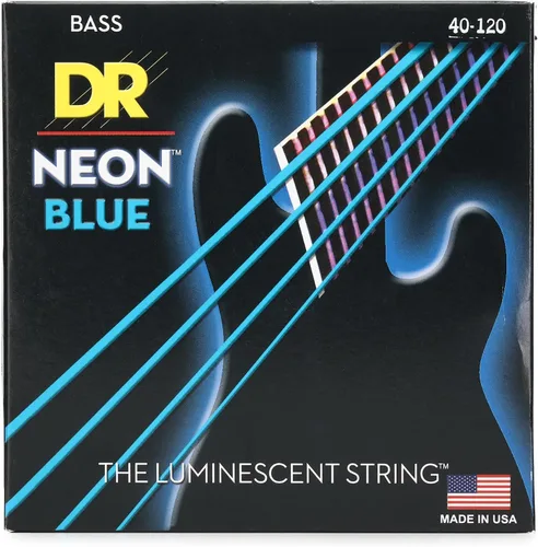 Vista 29 de DR Strings NEON - Cuerdas para bajo eléctrico, 0.045-.105, medianas, color rojo