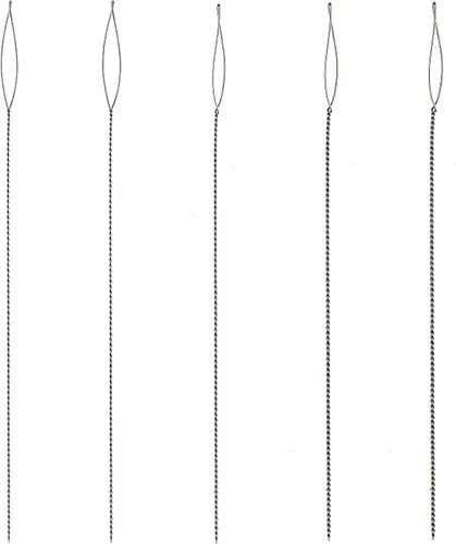 Vista 13 de The Beadsmith Basic Elements - Agujas plegables de 2.5 pulgadas de largo, alambre trenzado flexible, ojo grande, fácil de enhebrar, 4 agujas medianas