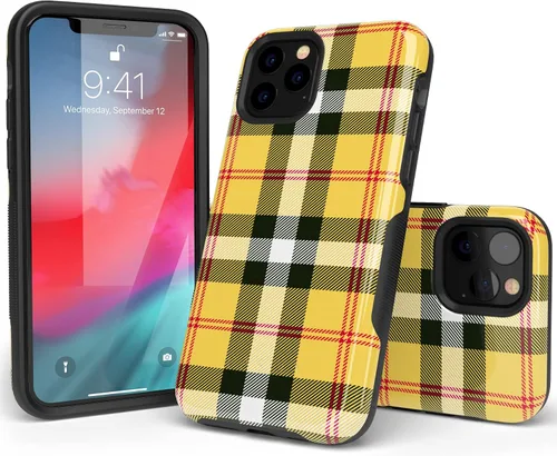 Vista 6 de Casely Funda para iPhone 11 Pro Max ¡Como si! Funda a cuadros amarillos