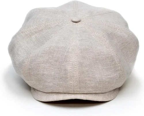 Vista 3 de Sterkowski Modelo Shelby Gorra de periódico 100% lino para hombre y mujer Gorra estilo vintage Airy Paperboy
