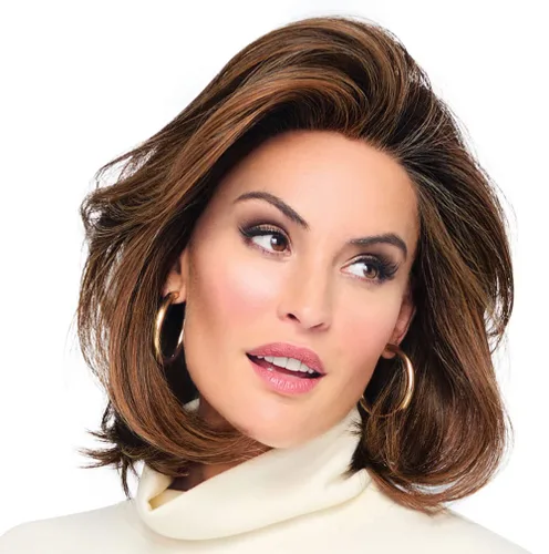 Vista 24 de Raquel Welch Flying Solo - Peluca para niños, 100% atada a mano por ropa de pelo, gorra pequeña promedio, RL10/12 castaño iluminado por el sol