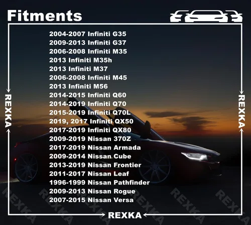 Vista 3 de Rexka 15 Uds. Cubierta de parachoques U Tuerca Soporte de matrícula U-Nut para Nissan Infiniti Armada Cube Frontier Leaf Pathfinder Rogue Versa G35