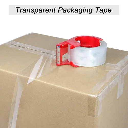 Vista 3 de BOMEI PACK 12 rollos de cinta de embalaje transparente con dispensador gratis, cinta de repuesto resistente para envío y embalaje, 2.4 mil 1.88